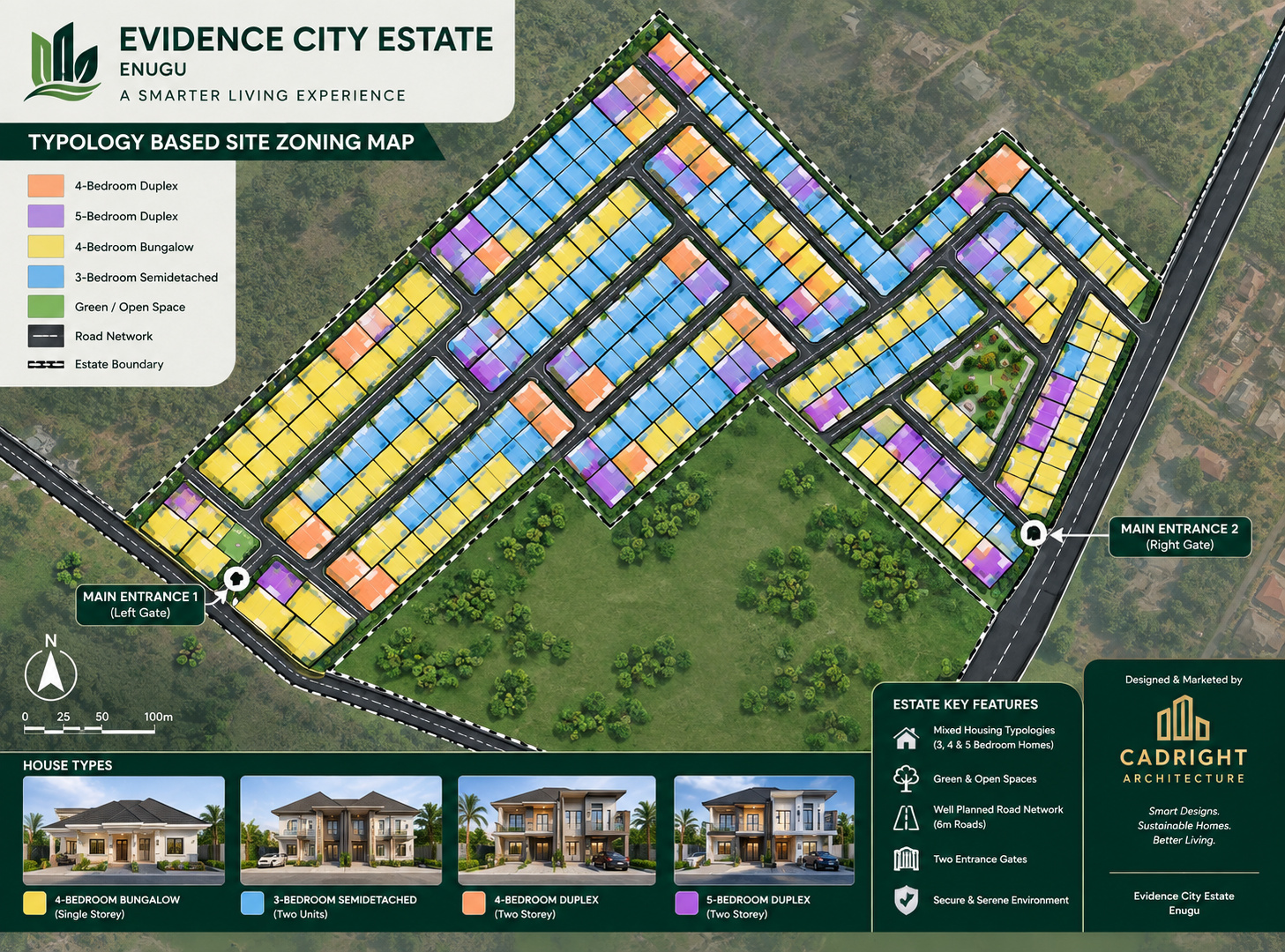 Evidence City Estate typology based zoning map
